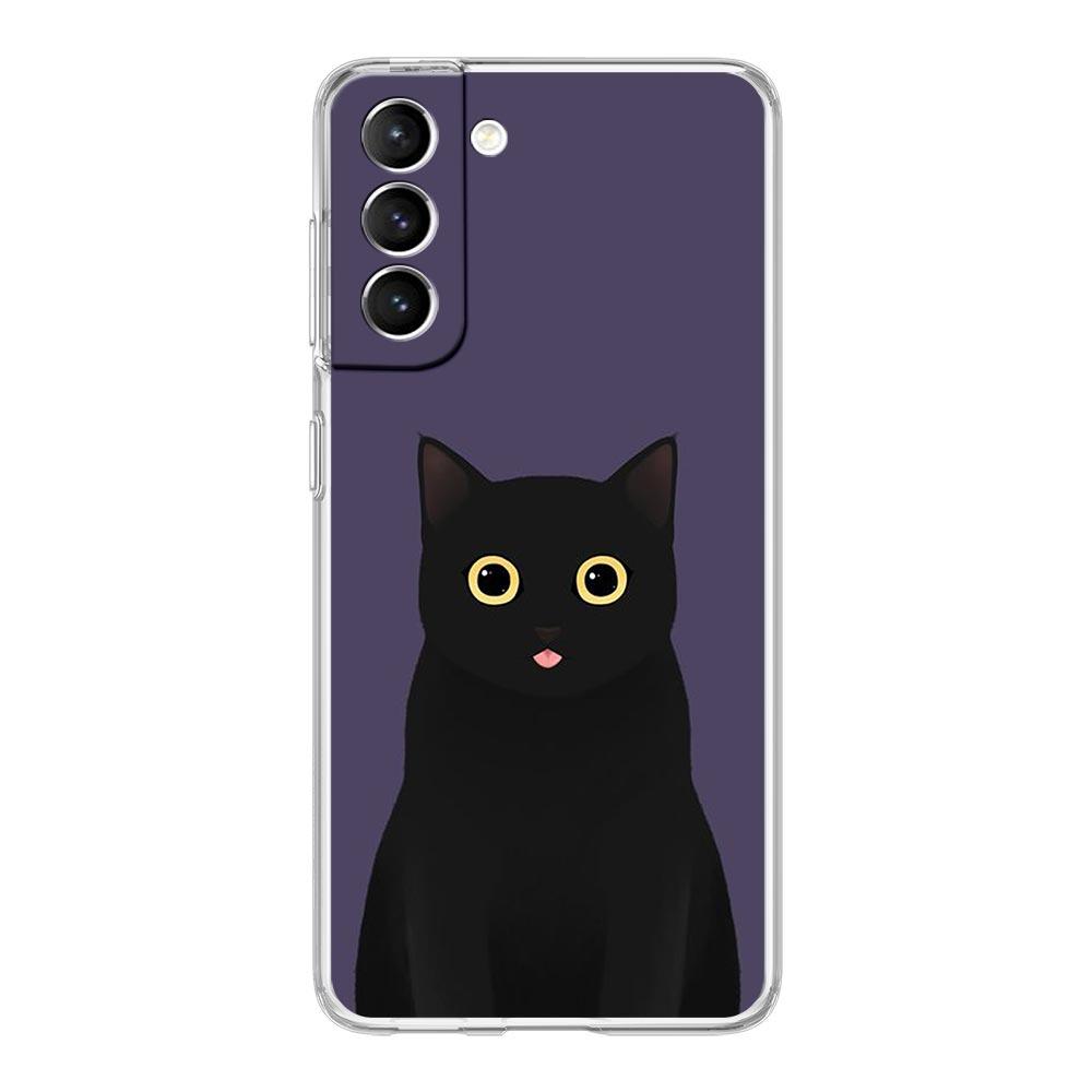 Милый котенок Мультяшный Прозрачный Силиконовый Чехол Для Телефона Samsung Galaxy S23 S22 5G S20 Ultra S21 FE 5G S10E S9 S8 S10 Plus