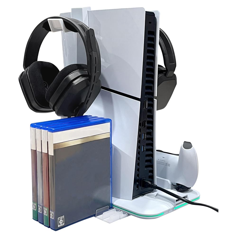 CYBER Многофункциональная подставка с вентилятором охлаждения PS5 slim White PS5 (только для) -