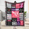 Happy 60th Birthday Sunflower flannel,Lightweight,Flannel Blanket,Comfortable Blanket, Sofa Blanket, gift blankets,Holiday gift blanket Blankets