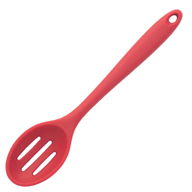 One-piece Silicone spoonHigh-temperature Resistant Cooking Denser Kitchen Utensils Small Soup Spoons Salad Spoons