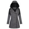  Womens Winter Warm Outwear Floral Print Hooded Pockets Vintage Oversize Coats