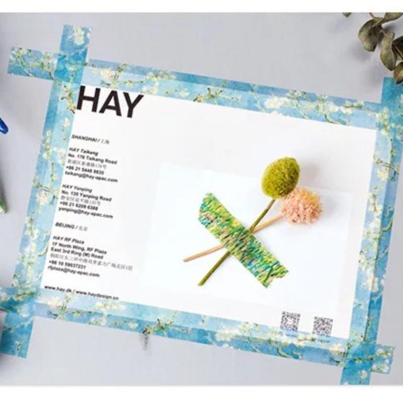 1,5 см Маскировочные ленты васи DIY Живопись Ван Гога Бумажная маскировочная лента Декоративные клейкие ленты Скрапбукинг Наклейки DIY Декоративная этикетка