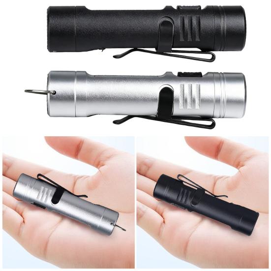 Rechargeable Mini Flashlight 500 Lumens High Power LED Torch with 3 Modes Low Strobe Handheld Emergency Torch for Camping Hiking Outdoor Use