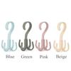 Storage Hook Cloth Rack Tie Holder Rotating Four-claw Hook Plastic Hanger Multifunction 4 Hook