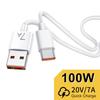 7A Superfast USB C Charging Cable For Huawei P40 Pro P30 100W Wire USB Type-C Charger Cord For Samsung S21 Ultra S20 Poco