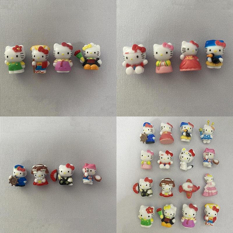 Набор из 16 милых ПВХ фигурок Hello Kitty Мультяшный кот Игрушки Мини-украшения для ландшафта Идеальный подарок для детей