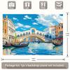 Venice Grand Canal Tapestry, Rialto Bridge and Gondolas 2D Printed Backdrop for Travel Themed Home Deco