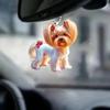Cartoon Cute Dog Acrylic Rearview Mirror Accessory Fun Stylish Car Decoration For Holidays