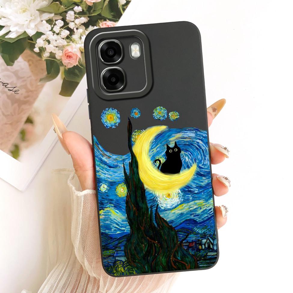 Чехол для телефона Oppo A6x 4G CPH2819 5G CPH2783 Чехол для Oppo A6x Милый Кавайный Роскошный Модный Цветы Крутой Расписной Силиконовый Корпус