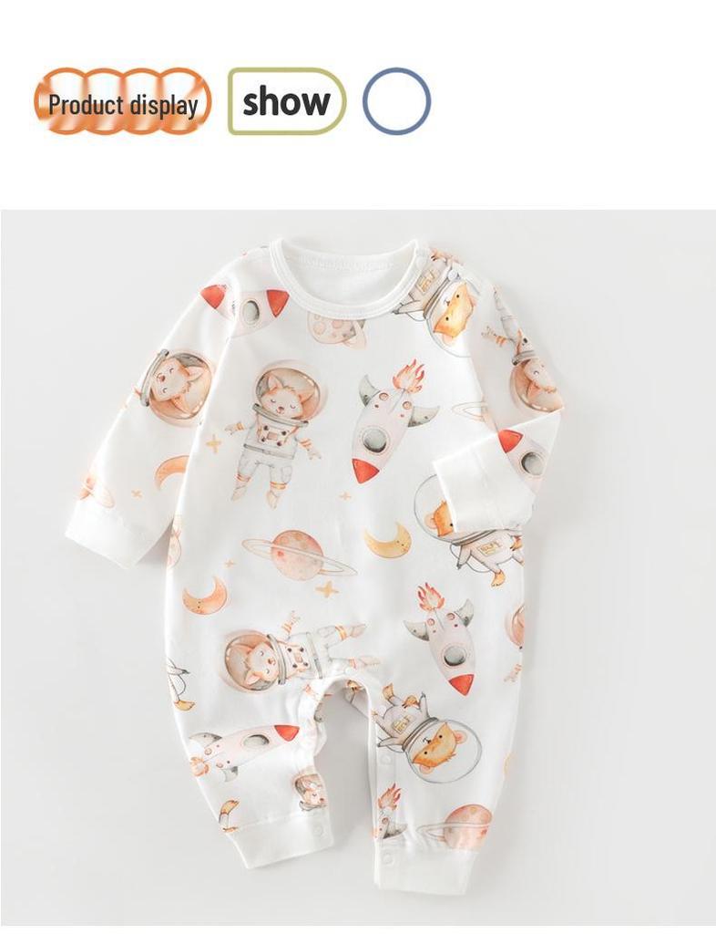 Детский комбинезон из чистого хлопка: Безкостный боди для новорожденного, На pull-over, одежда для ползания
