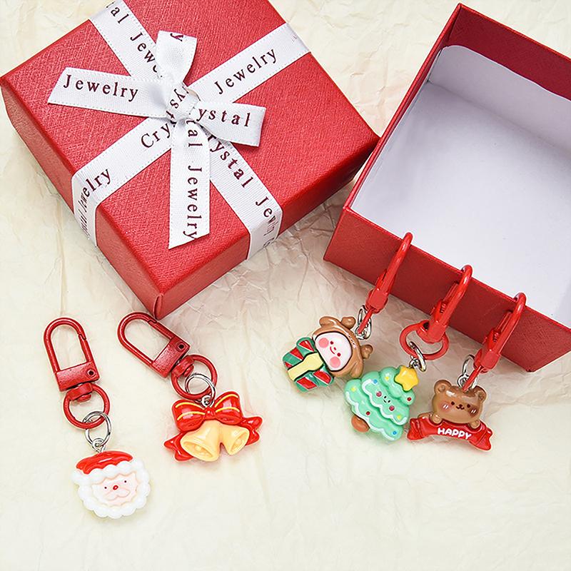 Мультяшный рождественский брелок-подвеска, милая рождественская елка, снеговик, брелоки, кавайный рюкзак, украшения, аксессуары, подарки