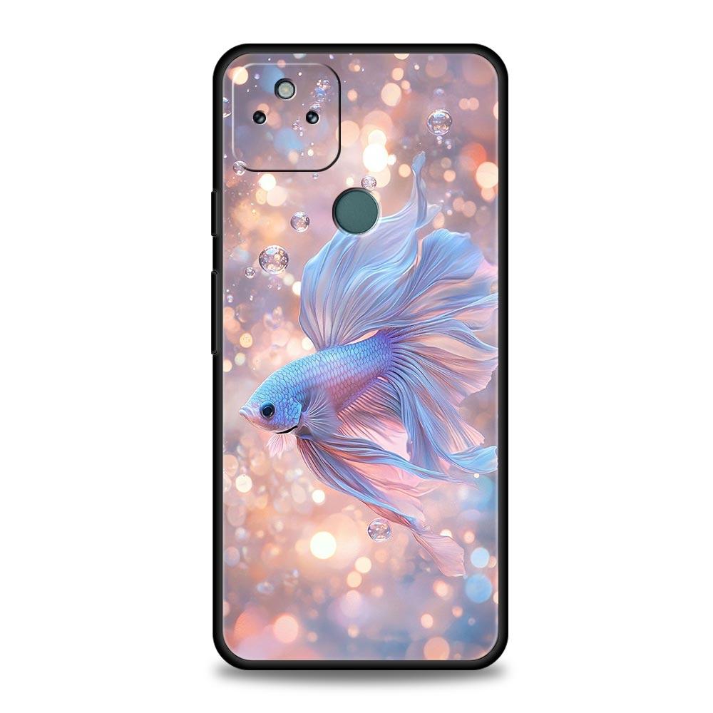 Чехол-накладка 'Золотая рыбка плывет' для Google Pixel 10 9 8 7 6 9A 8A 7A 6A Pro Ударопрочный Мягкий ТПУ 9 Pro XL Чехол