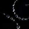 Прозрачные ювелирные изделия в виде капли воды, ожерелье из искусственного хрусталя и круглой бусины, серьги-кисточки, браслет из бисера в виде капли для свадебной вечеринки