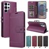 Бизнес-чехол-книжка из кожи для Samsung S26 S25 Ultra S24 S23 S22 S21 Plus A17 A07 A16 A56 A36 A26 Магнитная обложка с карманом