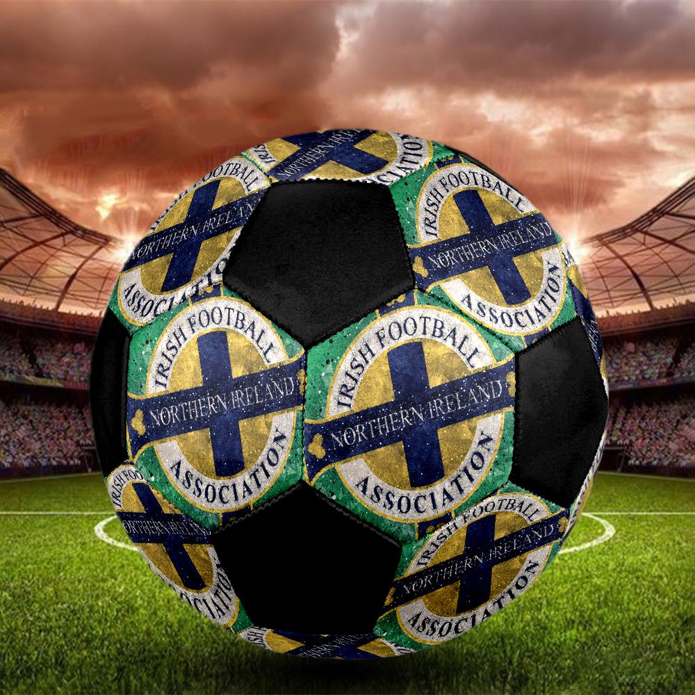 SIZE 5 Northern Ireland National Football Team Soccer Ball Colorful All Ages Machine Stitched PVC Competition Ready Durable High-Bounce