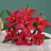 1 шт. DIY поддельные цветы яркие красивые лилии высокая имитация цветочного букета свадебные украшения