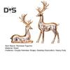 2 шт., парная фигурка оленя, стоящая, лежащая, статуя оленя из смолы, скульптура лося, рождественская, для домашнего офиса, книжной полки, украшения для рабочего стола, орнамент