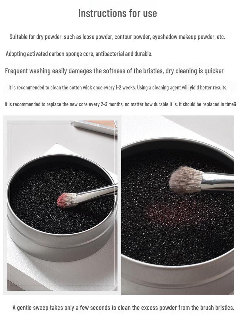 Xinmei Portable Makeup Brush Cleaning Sponge - No-Wash Eyeshadow Brush Cleaner Box