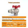 Copper Ball Valve DN15 - Internal/External Thread, 4/6 inch Floor Heating Manifold, Union Brass Valve
