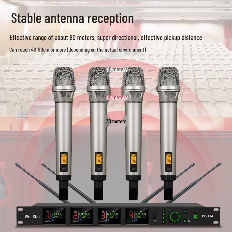 Weishu DC-118 Professional True Diversity Wireless Lapel Microphone System (CN version)