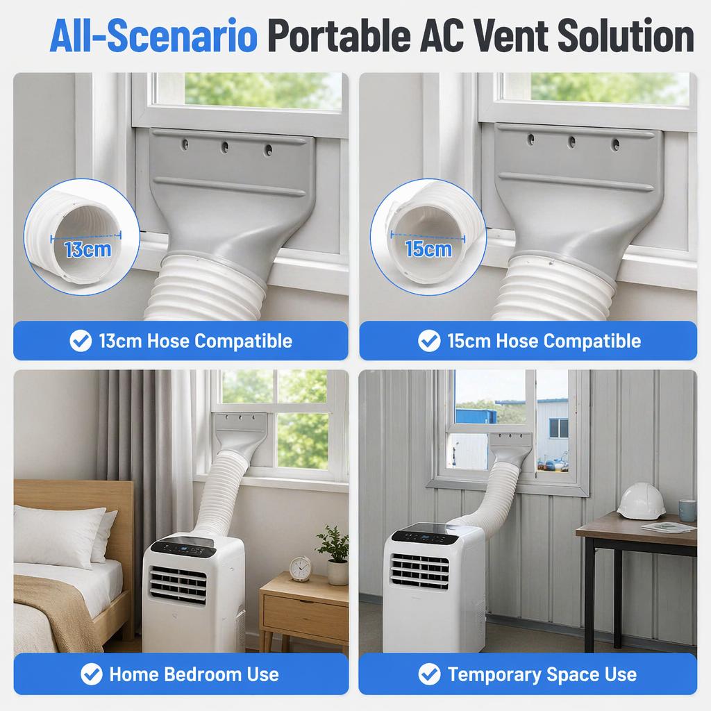 Mobile air conditioner exhaust pipe flat nozzle adapter Window air conditioner row trend adapter accessories flat nozzle adapter suitable for 13cm