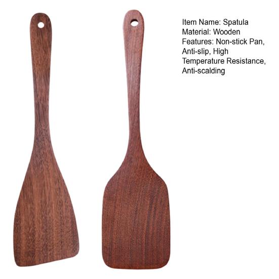 2 шт. Деревянные лопатки Квадратный набор диагональных лопаток для приготовления пищи, перемешивания, лопатка для вока, кухонная лопатка, угловая плоская лопатка