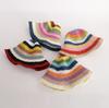 Japan Korea Crochet Beach Straw Hat Women Summer Flowers Grid Pure Hand-woven Hat Sunshade Fisherman Breathable Bucket Gorras