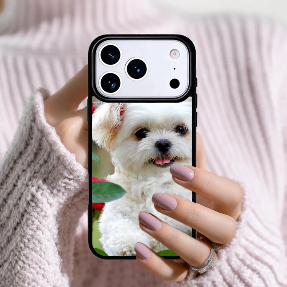 Maltese Dog Puppy Phone Case For Apple iPhone 17 Air 16E 15 14 Plus 13 12 11 Pro Max Mini Funda Cover