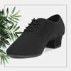 Женская обувь для латиноамериканских танцев Salsa Tango Laces Leather Dance Block Heel Dance Shoes