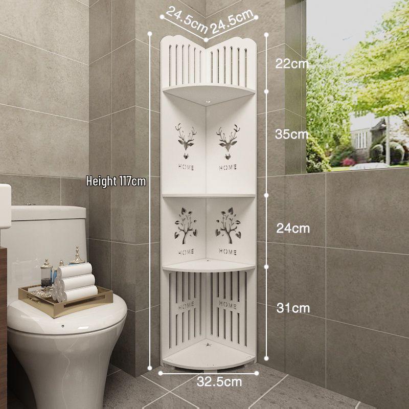 Треугольная угловая напольная полка для ванной комнаты для туалетных принадлежностей