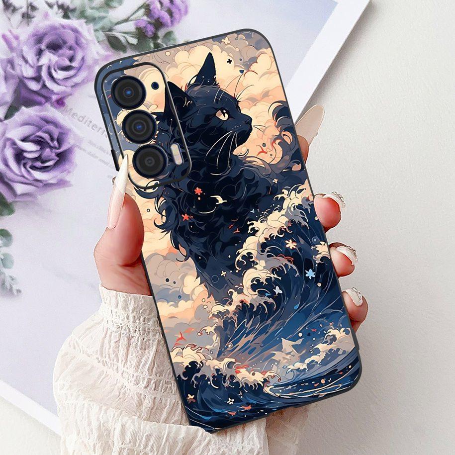 For Motorola Edge 2021 Case XT2141-1 Cover Luxury Dragon Cartoon Funda Soft Silicone Black Bumper For Moto Edge 2021 Phone Cases
