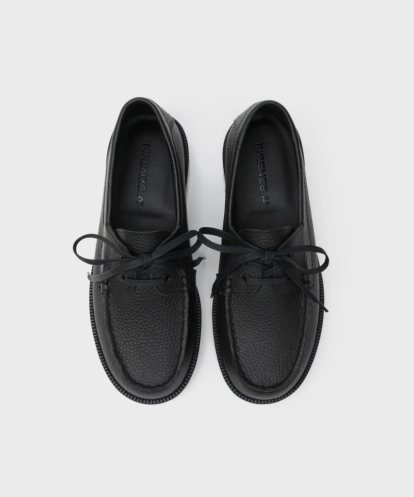 Firenze Atelier [Vibram] Стандартная Повседневная Подошва Лоферы 5099 [Черный Embossing]