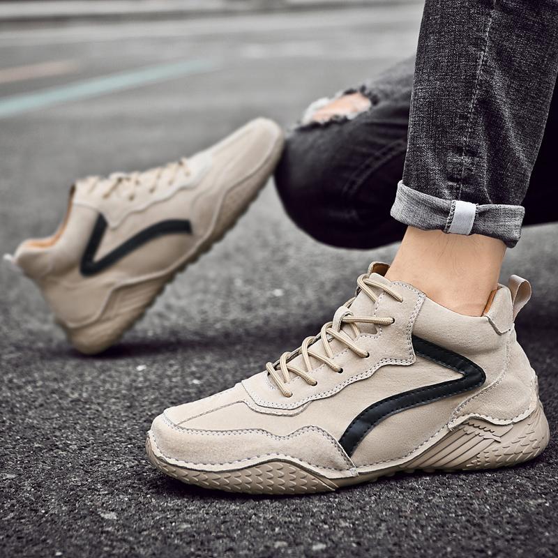 Ботинки из натуральной кожи большого размера, мужская обувь, осенне-зимние удобные ботильоны для мужчин, повседневная обувь