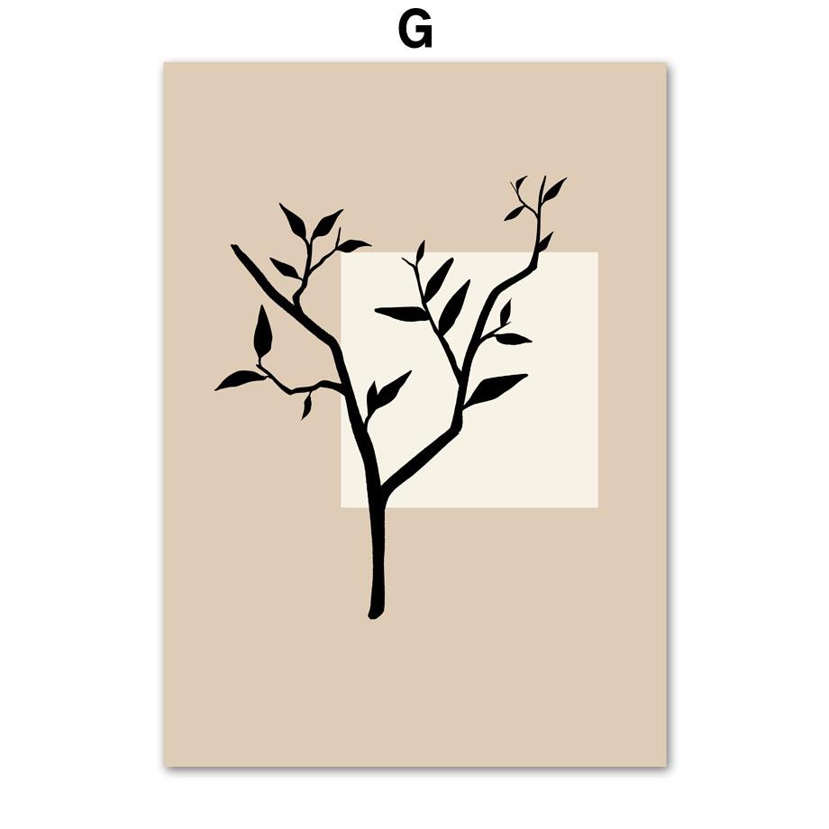 Абстрактные Бохо Радуга Ваза Растение Лист Линия Плакаты И Принты Холст Картина Скандинавские Настенные Картины Для Декора Гостиной