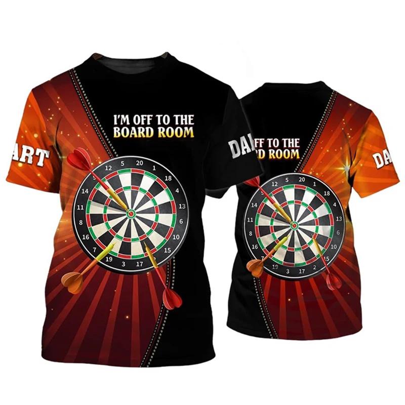 Cool Design Darts League T-shirt Men's Sport T-shirt 3D Darts Gift Print Fun Kids for Boys and Girls