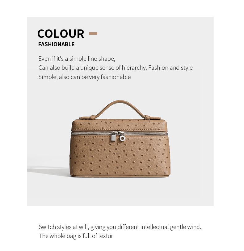 LP19 Fashionable Versatile 2025 New Genuine Ostrich Leather Crossbody Bag - Gigi Style Handbag