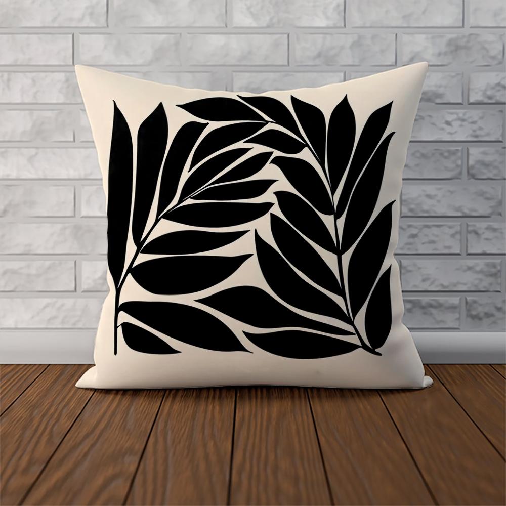 Classic Modern Flowers Pillow Case For Car Sofa Decorative Home Doublesided Print Plush Square Throw Pillow Cushion Cover