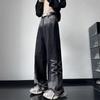 Модный Стиль Градиент Уличная Одежда Джинсы Мужская Одежда Высокая Талия Джинсовые Брюки Осень Новые Винтажные Широкие Прямые Стиранные Брюки