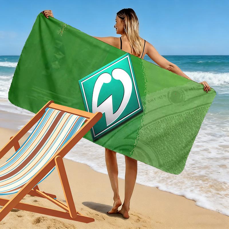 Werder Bremen Print Beach Towel, Large Soft Quick Dry Towel for Beach Camping Swimming