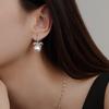 Серьги-пряжки с жемчугом и бриллиантовым бантом, изысканные и уникальные серьги для вечеринок, универсальные, легкие, роскошные, темпераментные серьги