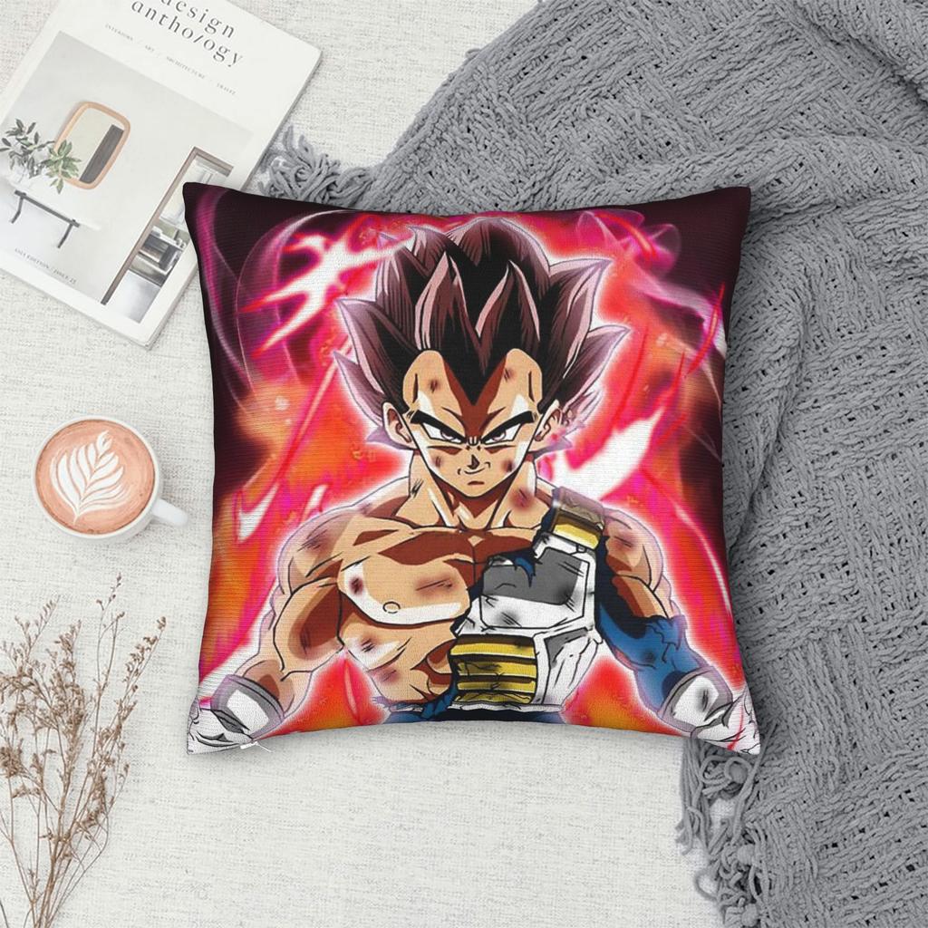 Dbz Vegeta Square Pillow Case Dbz Cushion Covers Vintage Zipper Decor Pillowcover For Home 40*40Cm
