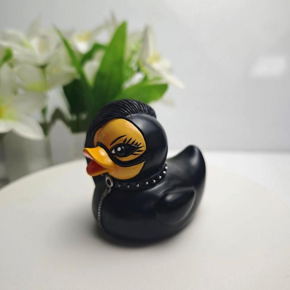 Duck Ornament Death Rock Duck Statue Mysterious Goth Duck Statue Cute Duck Figurines  Home Decor