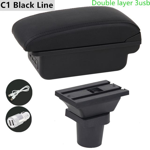 For Toyota Yaris Sol 1998 1999 2000 2001 2002 2003 2004 2005 Car Armrest Box Internal Modification USB Led Accessories