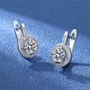 New 925 Sterling Silver Women Earrings Fashion Round Shape High Quality Zircon Pair Ear Studs Earring Jewelry Festival Gift