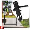 Gate Handle Long Plate Nati 90mm Black Insert