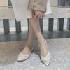 New Summer Style Fashionable and Comfortable Twist Style Kink Surface Pointed Toe Shallow Mouth Flat Bottom Commuting Shoes