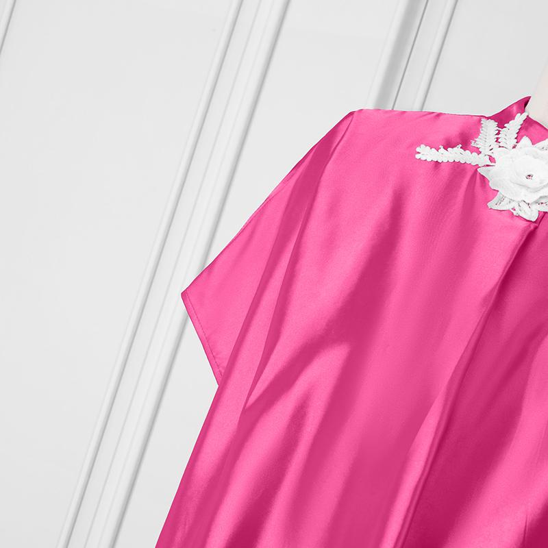 Платье макси свободного покроя с коротким рукавом и принтом для женщин большого размера