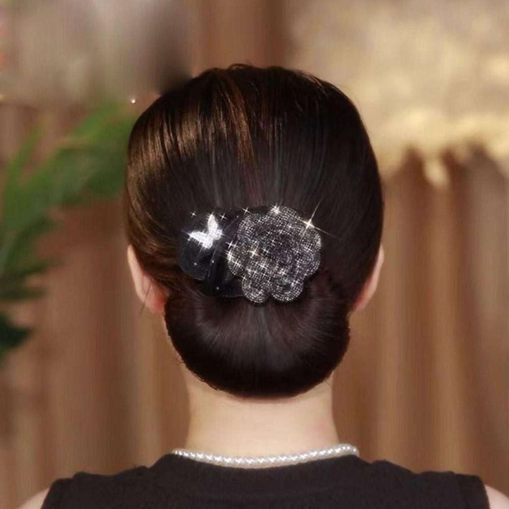 Cloth Flower Hair Clip Flexible Lazy Hair Curler Fashion Hair Bun Roller Women Girls