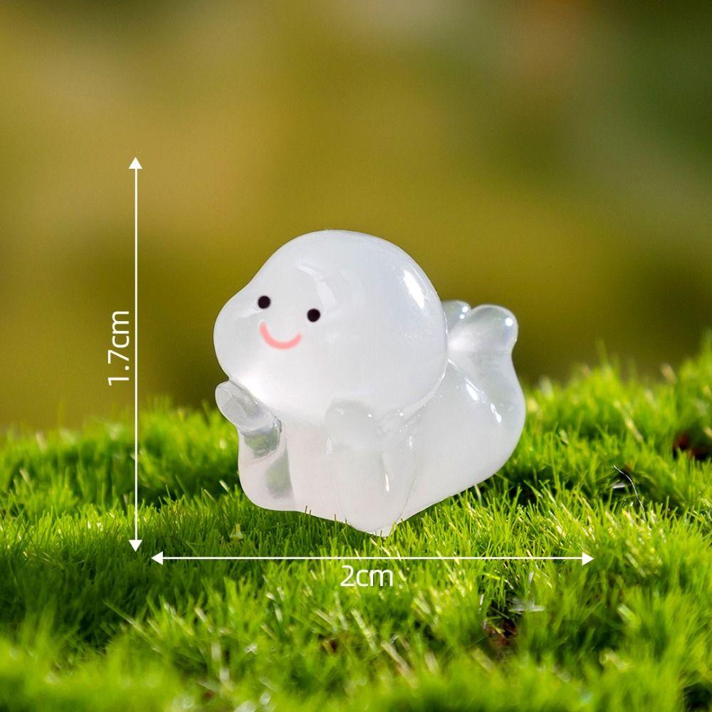Glow In Dark Luminous Small People Figurines Cartoon Little Man Statue  Fairy Garden Decorations