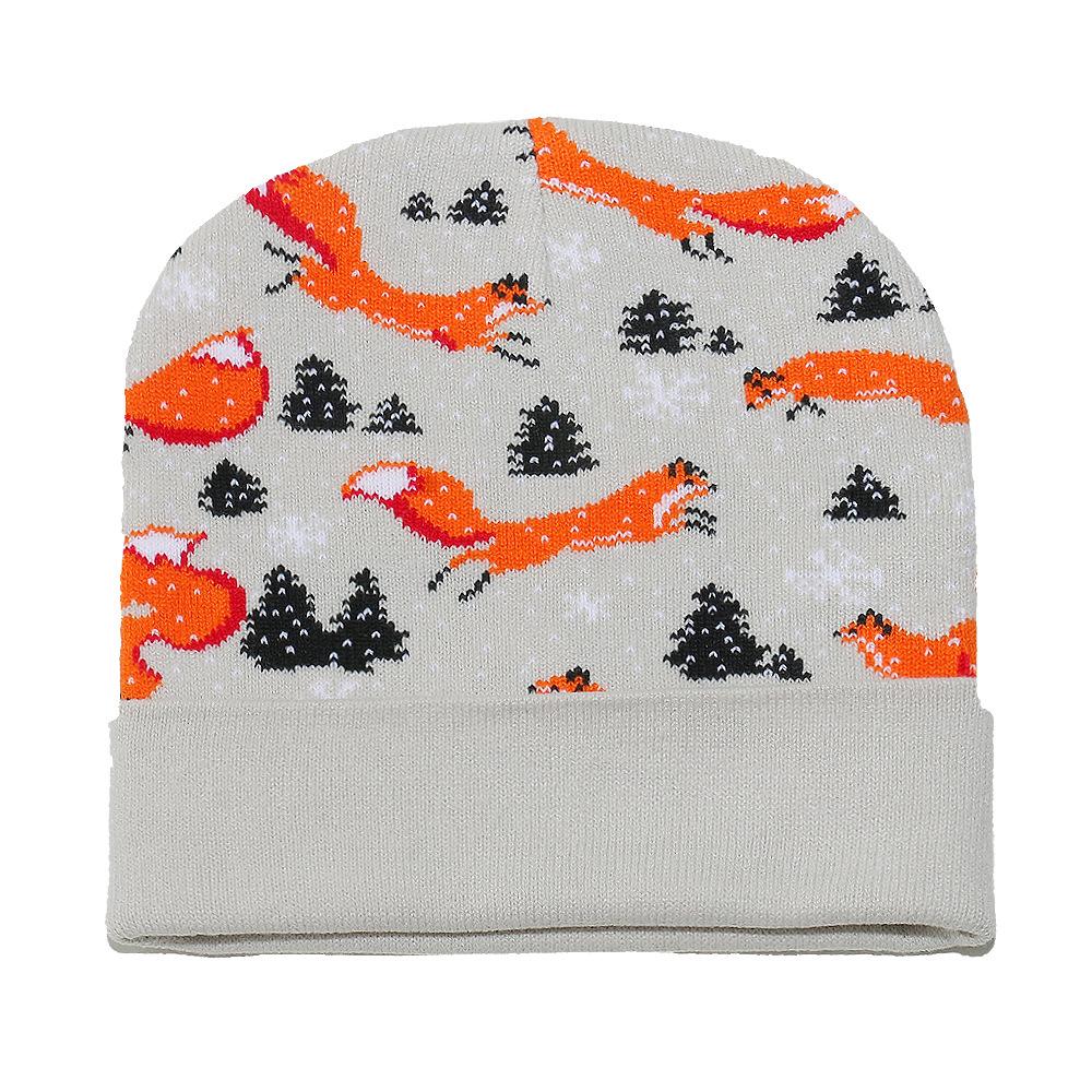 Autumn and winter new wool hat women's casual versatile cute colored love jacquard knitted hat couple